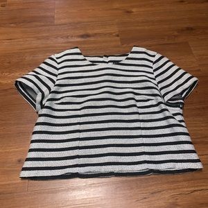 Express Black and White Blouse